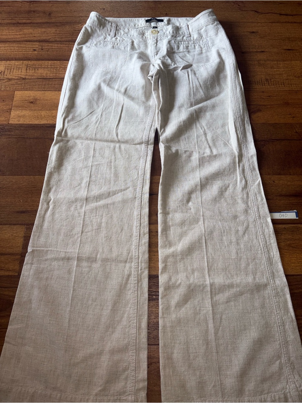 Express Linen Blend Wide-Leg Pants (Size 6)